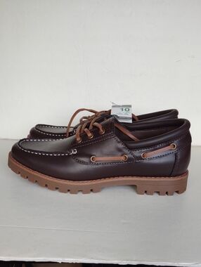 BRAND NEW Primark Men's BROWN Leather(SYNTHETIC )Boat Shoes